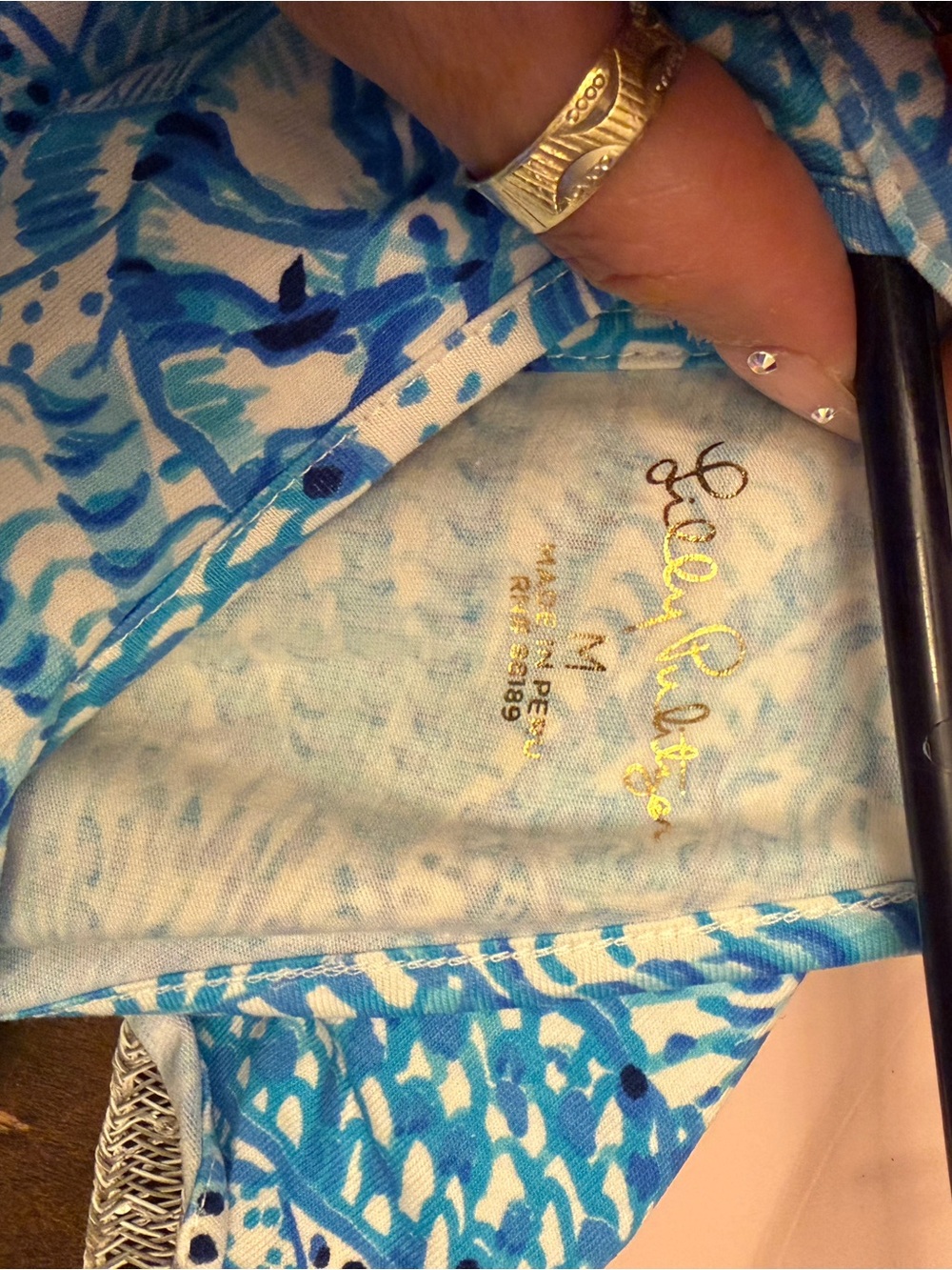 Lilly Pulitzer Aqua Blue Tropical Print Halter Camisole - Picture 5 of 7